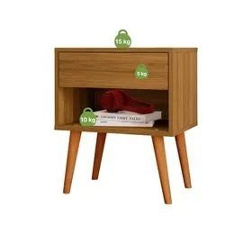Mesa de Cabeceira 100% MDF 1 Gaveta - (Entregamos)! - Foto 4