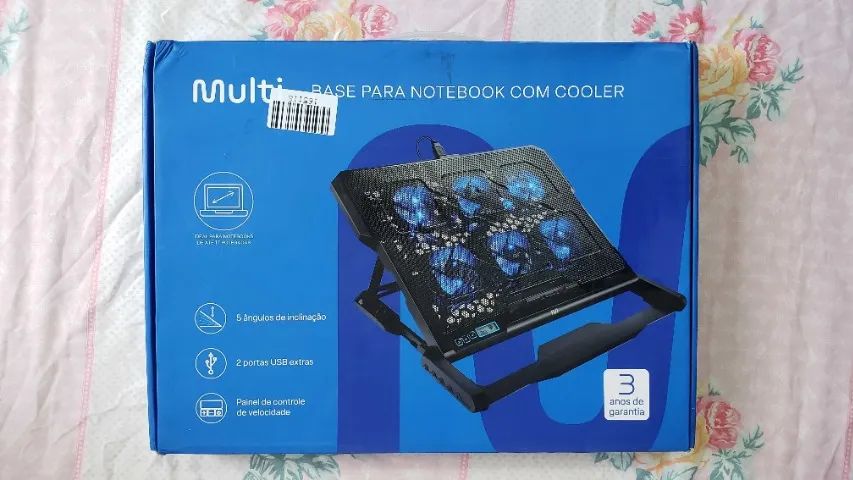 Base para Notebook Multi Hexa com 6 Coolers até 17" - Foto 2