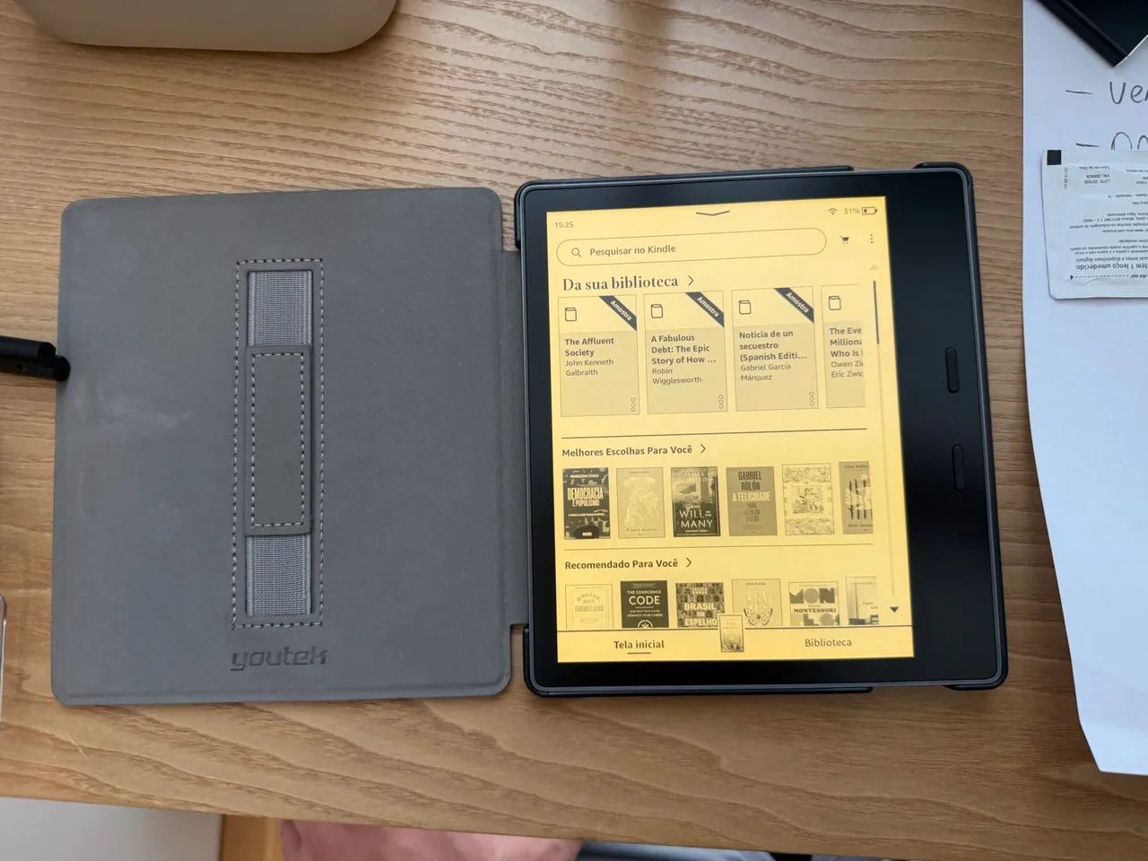 Kindle oásis 8gb com capa - excelente estado