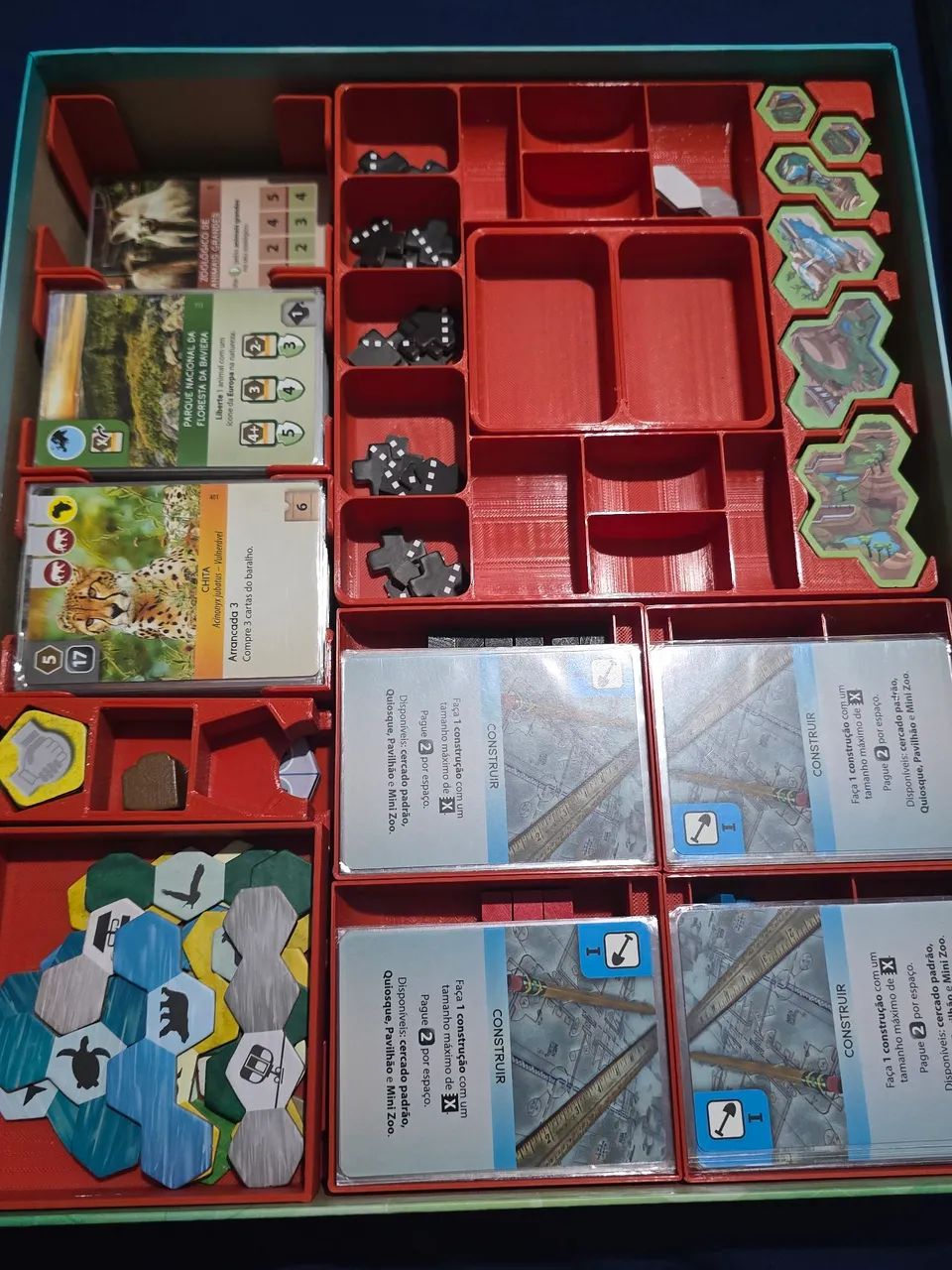 Ark Nova Sleevado, com Map Pack 1, Insert 3D (para Base + Expansão Mundos Marinhos) - Foto 4