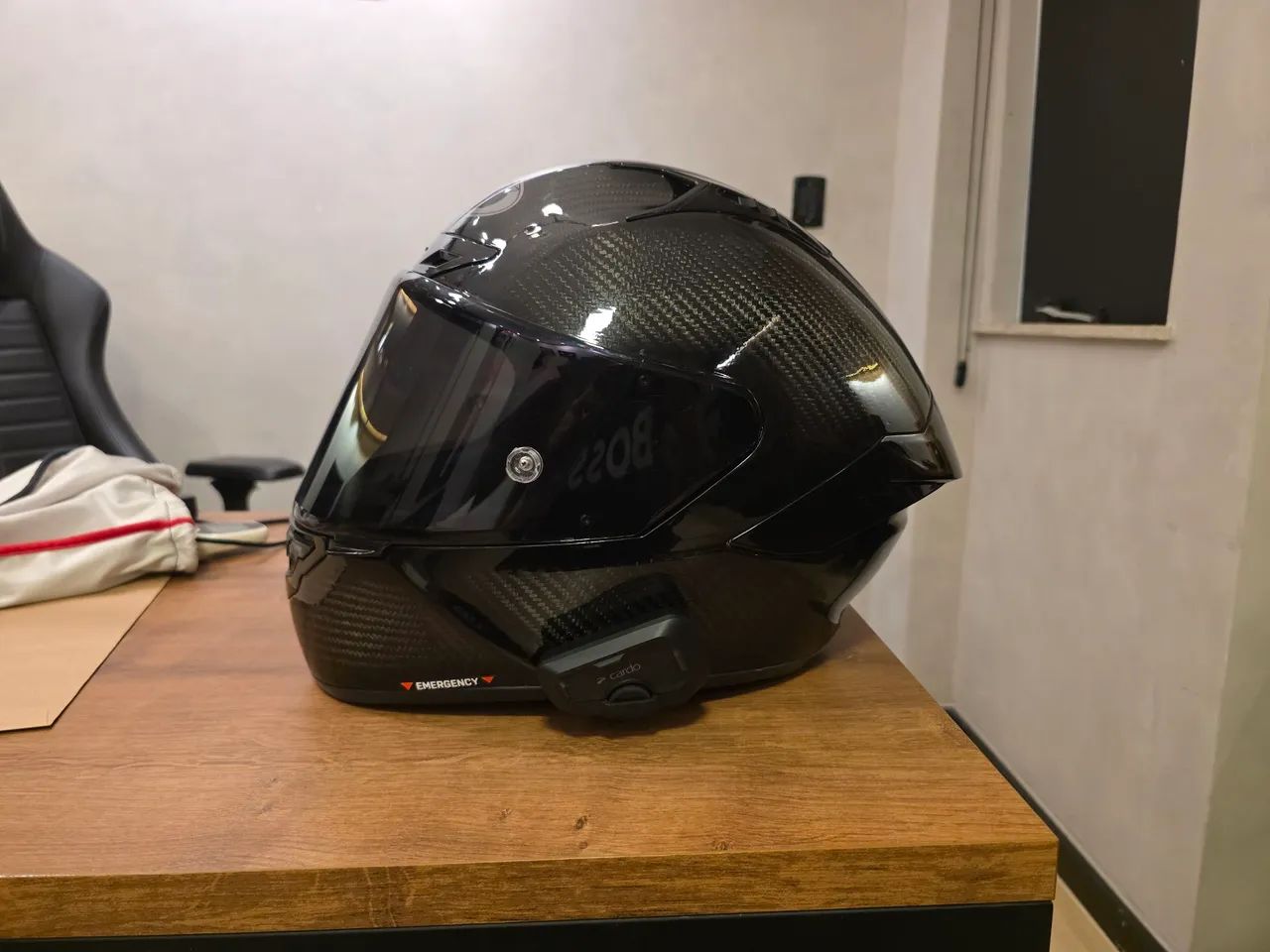 Capacete KYT Nz race carbono + intermunicador cardo frecom 2x - Foto 5