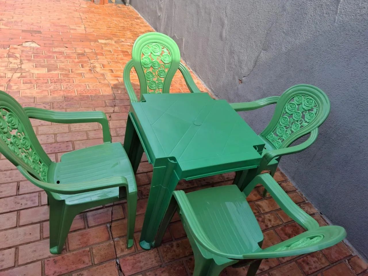 Jogo de mesa com cadeira flor  - Foto 2