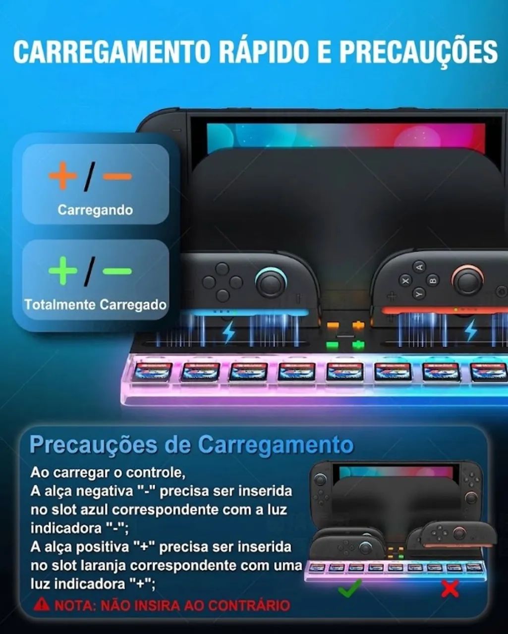 Base de Carregamento e Suporte para Controles Joy-Con do Nintendo Switch 2 - Foto 2