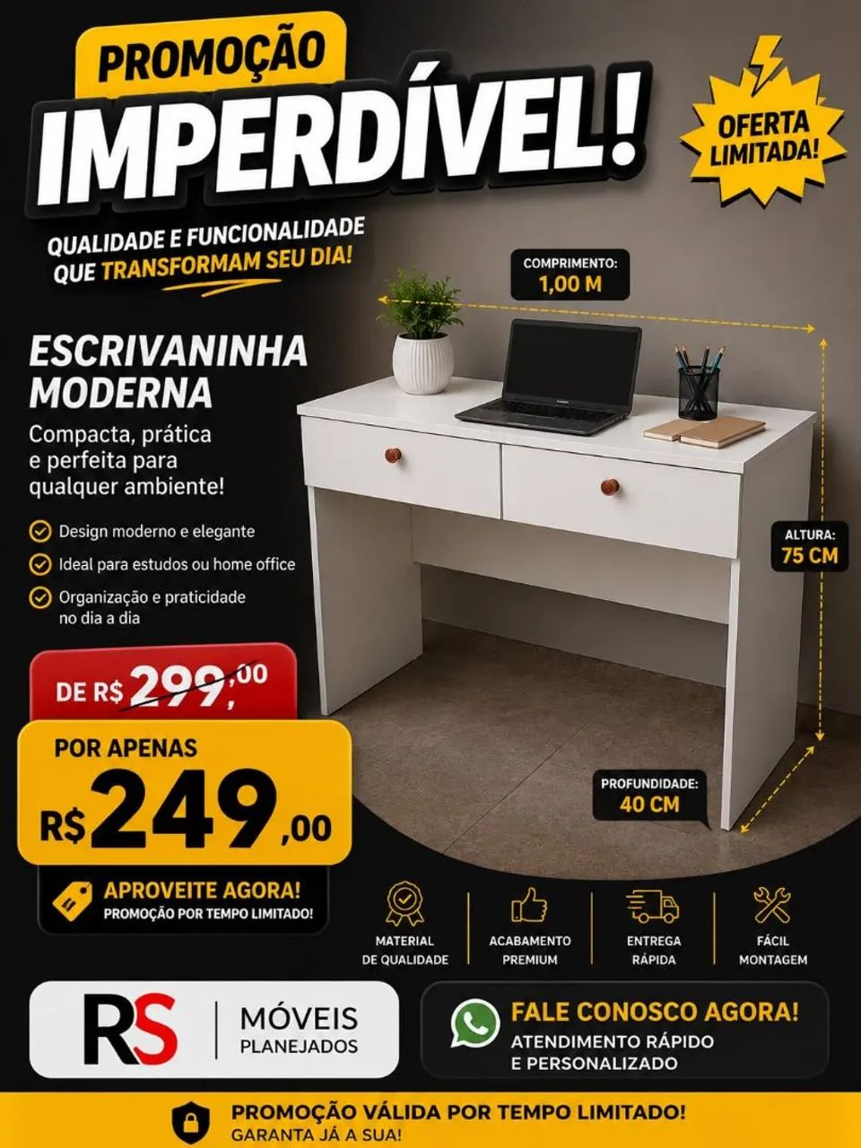 Promoção imperdível escrivaninha 