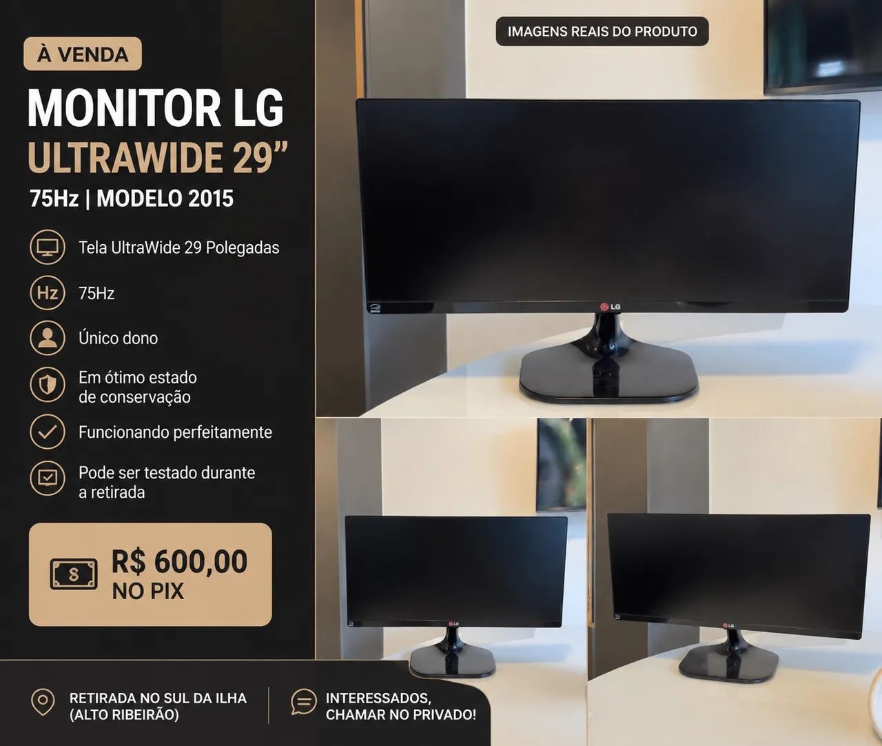 ? MONITOR LG ULTRAWIDE 29? ? 75Hz