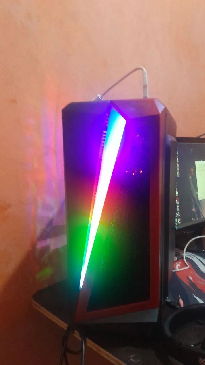 Kit gamer com PC mouse monitor teclado