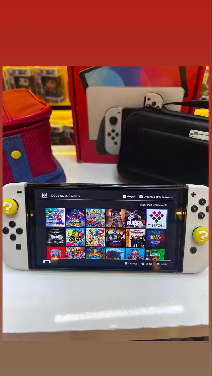 Nintendo switch Oled cheio de acessórios e jogos! - Foto 3