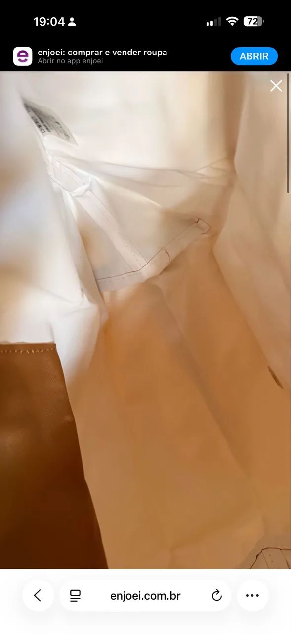 bolsa lona khaki media com logo - Foto 4
