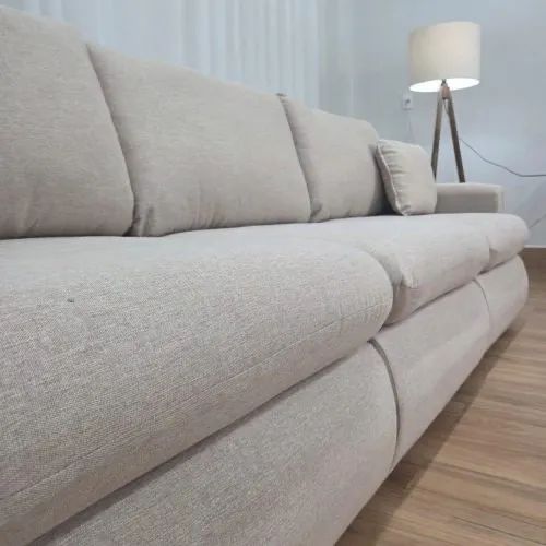 Sofá Cama Retrátil Reclinável Amaranto 2.90m 3 Módulos Entrega Rápida - Foto 5