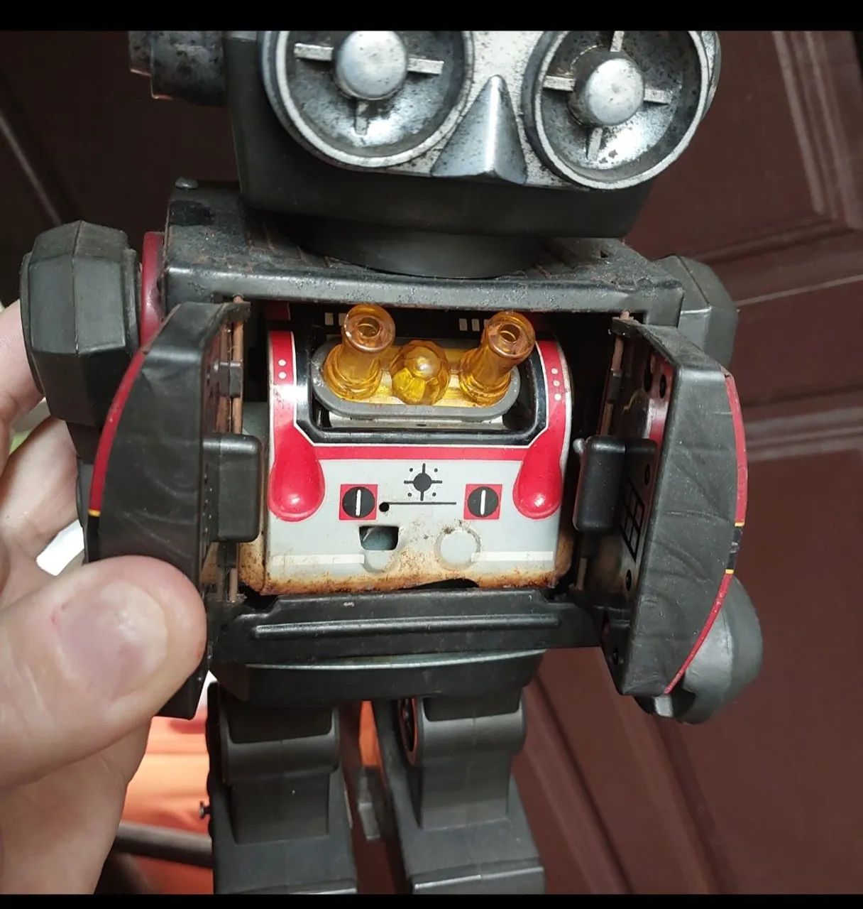 Antigo robô de brinquedo ajos 80 marca HS Horikawa japonês funcionando  - Foto 5