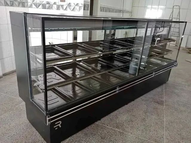 EXPOSITOR AÇOGUE 3M PRATELEIRA AR FORÇADO NOVO