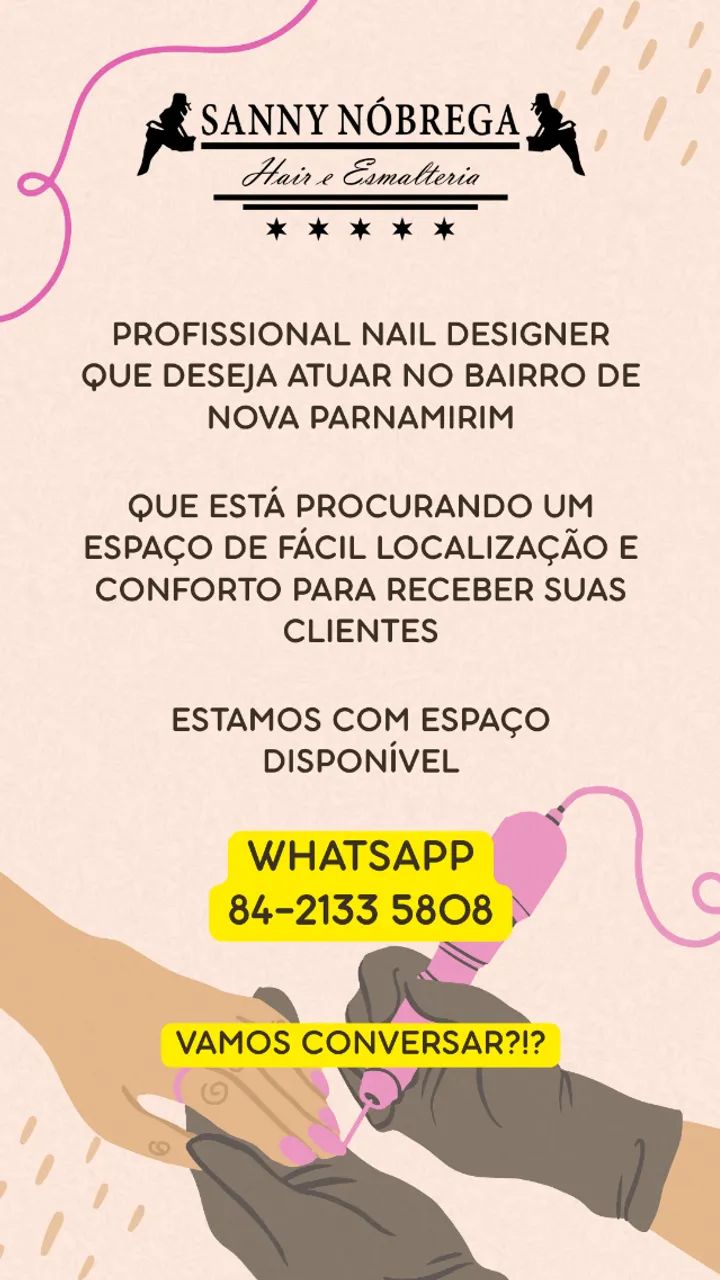 espaço disponível nail designer