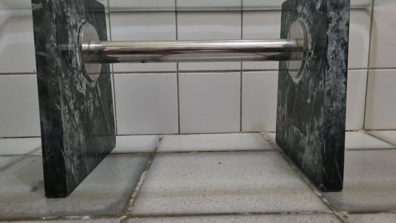 CENTRO DE SALA COM BASE DE MARMORE E INOX  - Foto 4