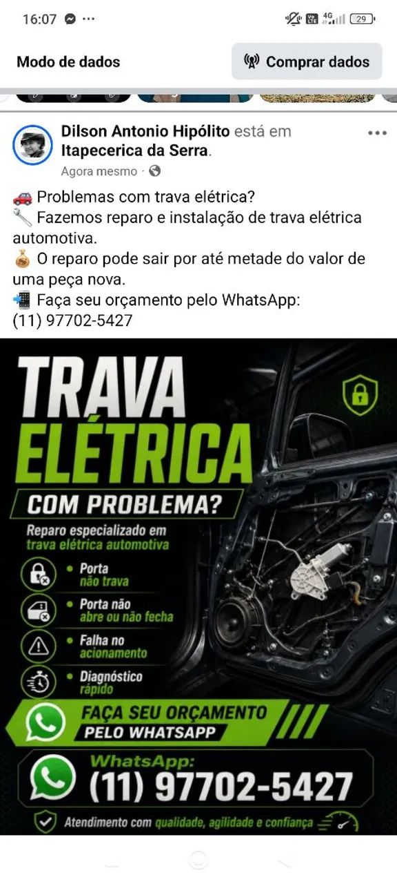 Reparo e Instalação de Trava Elétrica Automotiva