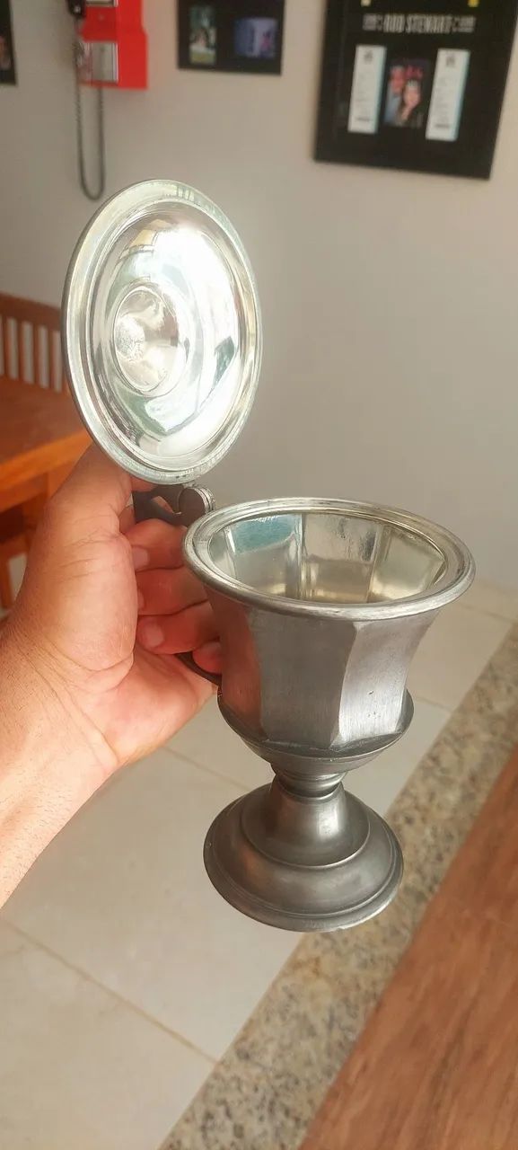 Peça antiga de estanho - Foto 4