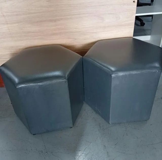 Puff hexagonal (chumbo) para escritório - Foto 3