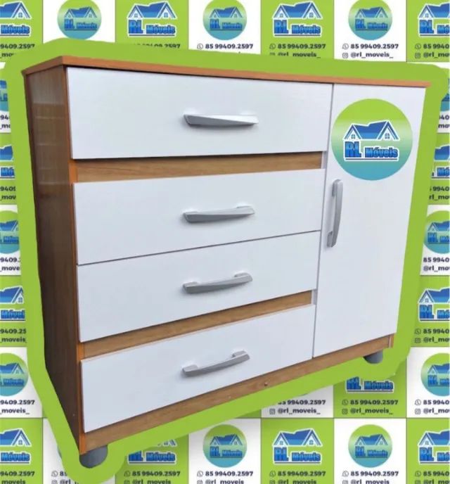 CÔMODA 4 GAVETAS EM MDF - APROVEITE! - Foto 4