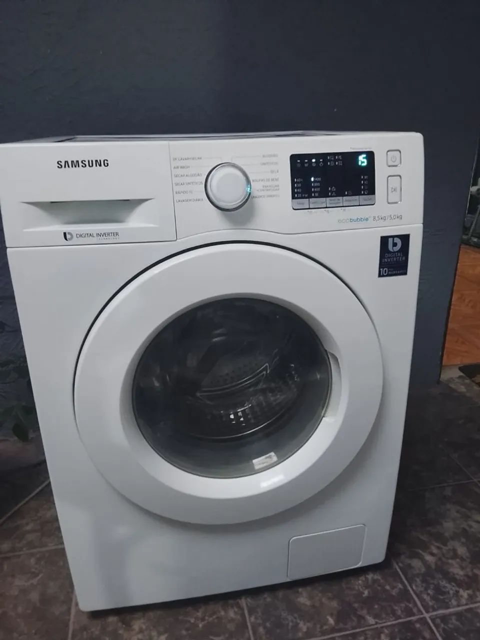 lava e seca Samsung 8, 5kg funciona tudo perfeitamente 