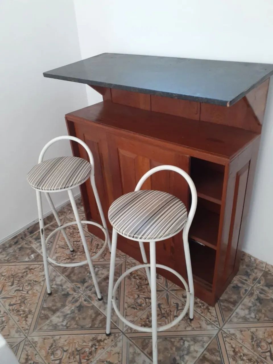 rack angelim com pedra mármore e duas  baktas - Foto 4