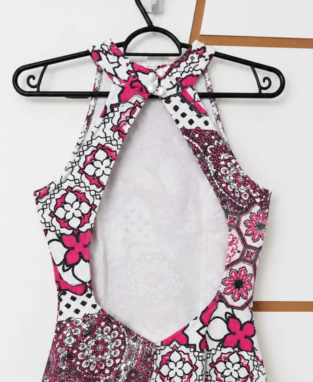 Vestido UZZE Rosa e Branco - Foto 2