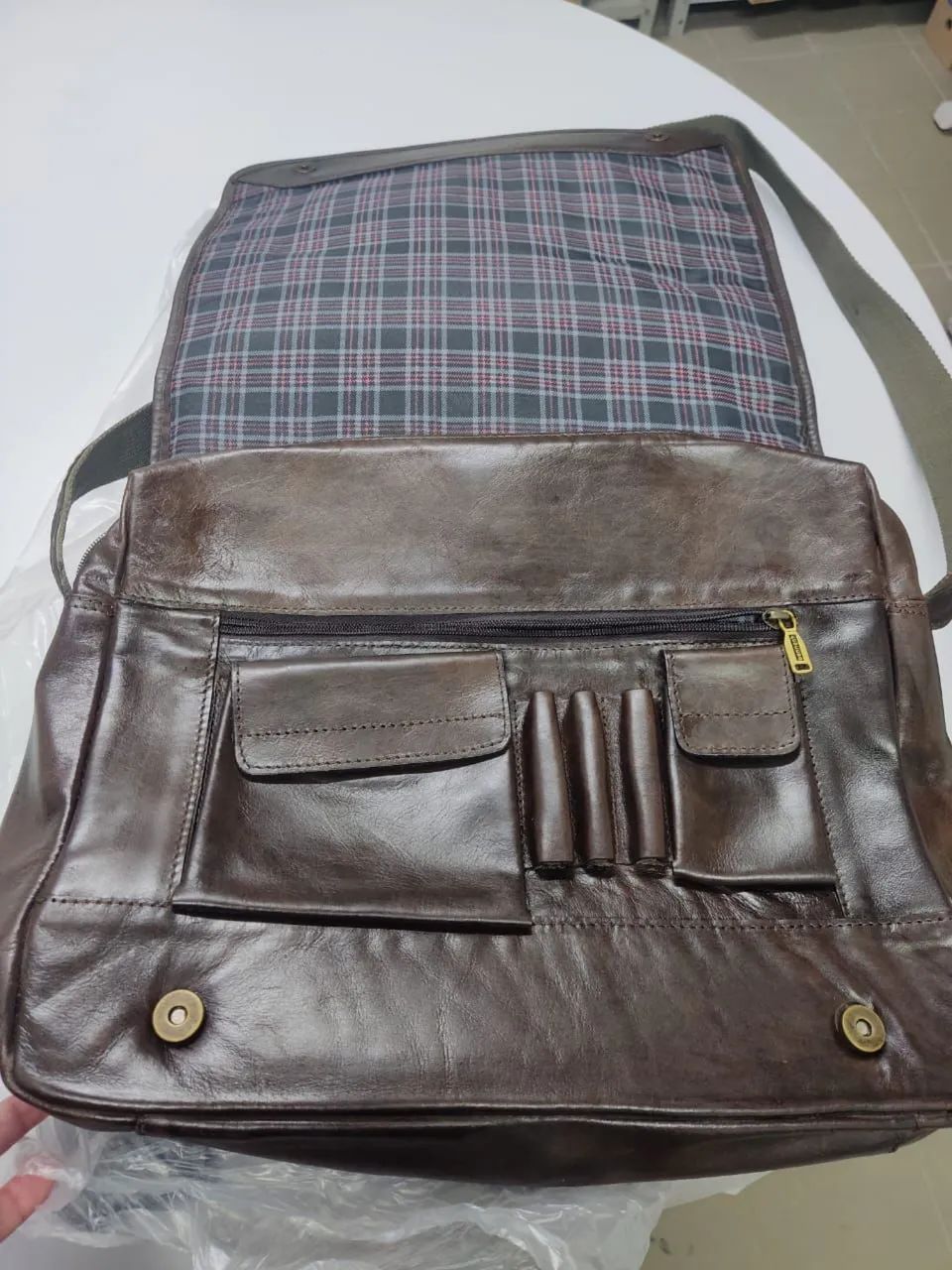 Bolsa couro masculina - Tiracolo executiva Vintage - Foto 5