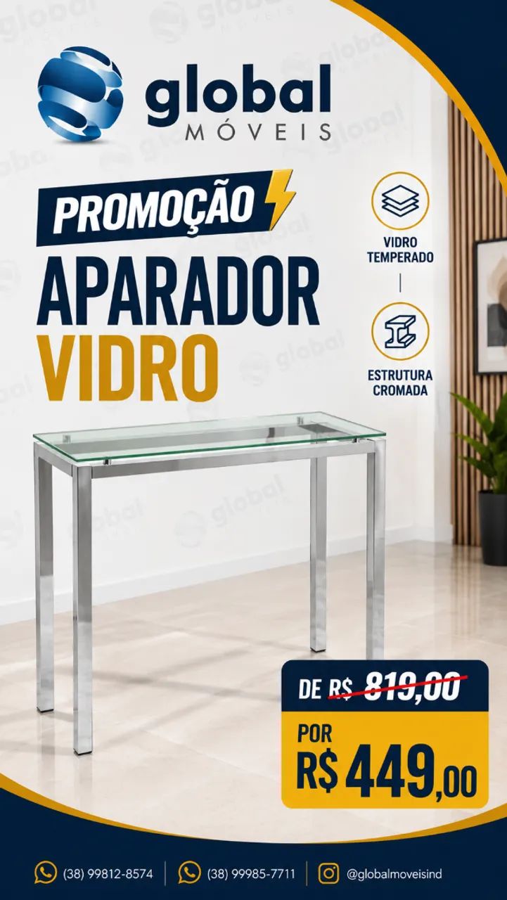 Aparador de vidro 
