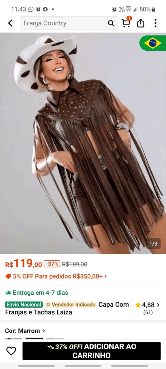 Roupa nunca usada 119,00