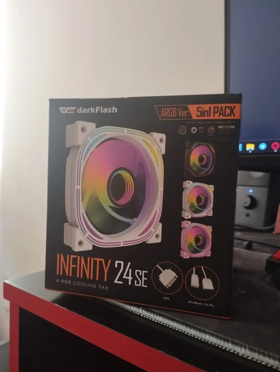 Kit de 5 Ventoinhas ARGB Aigo para PC - 3 meses de uso - Foto 4