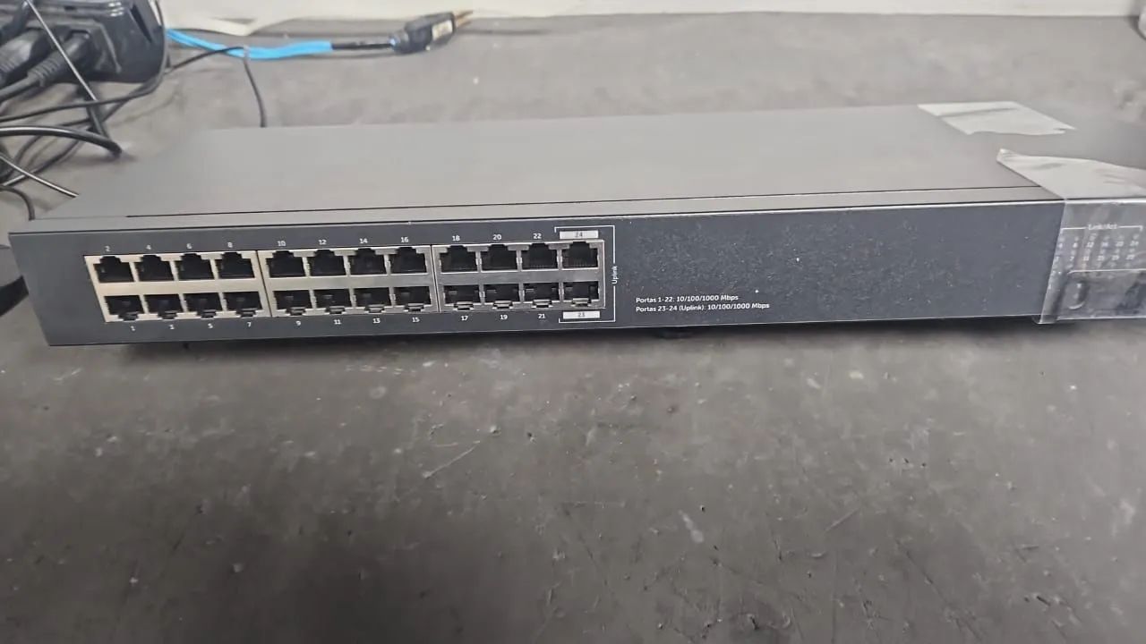 Switch 24 portas gigalan intelbras 1124g 