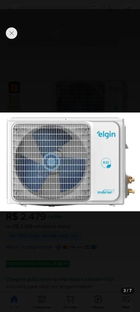 Ar condicionado Elgin 9000 BTUs  - Foto 5