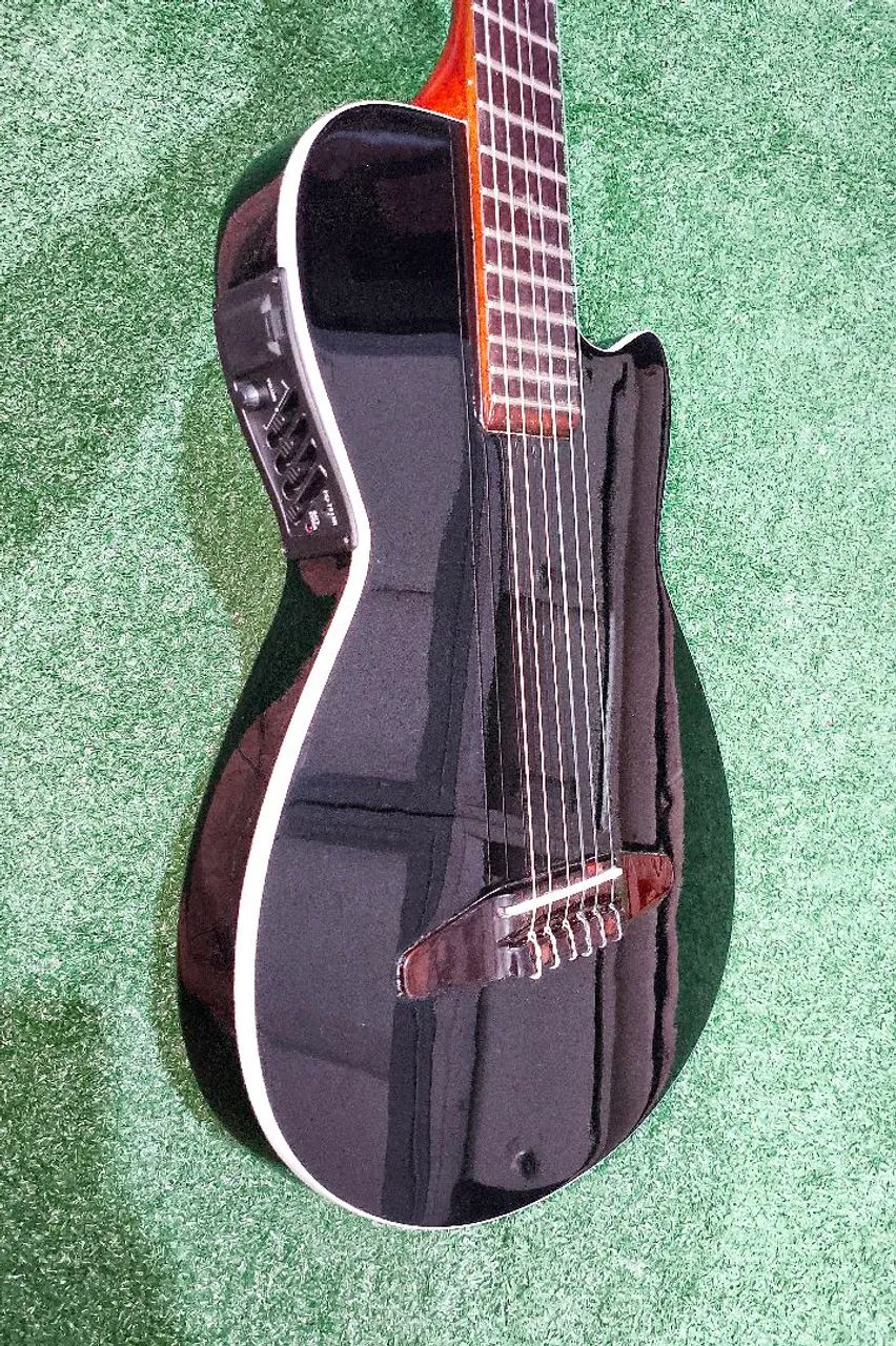 Violão Black  De Luthier Sólido eletrico - Foto 5