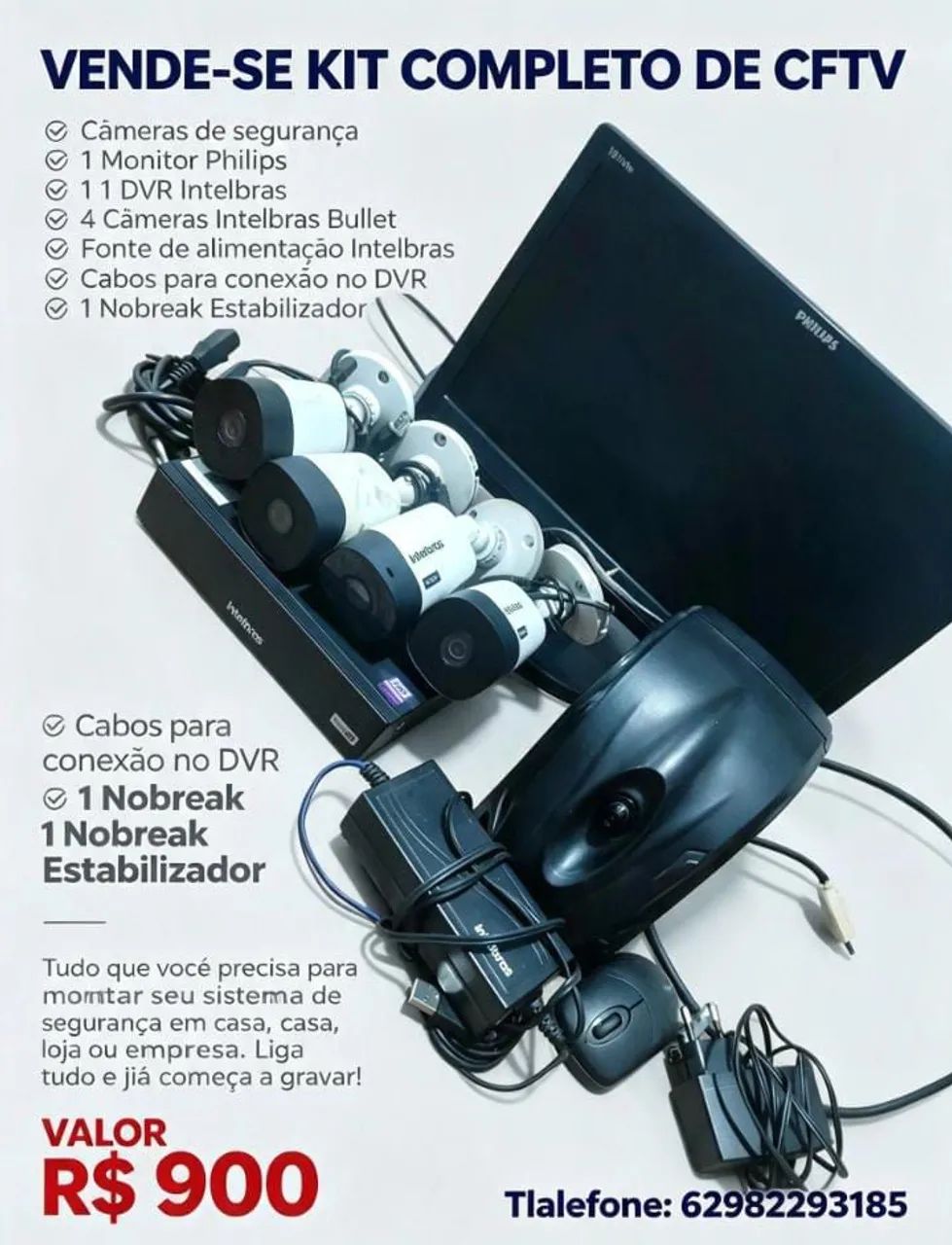 Kit câmera de segurança 