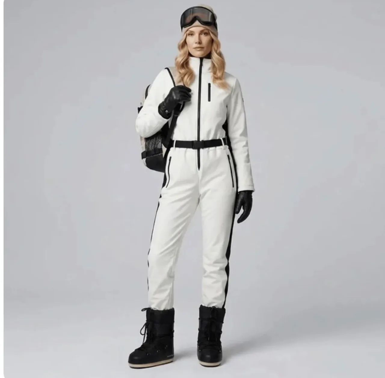 Macacão feminino impermeável para neve