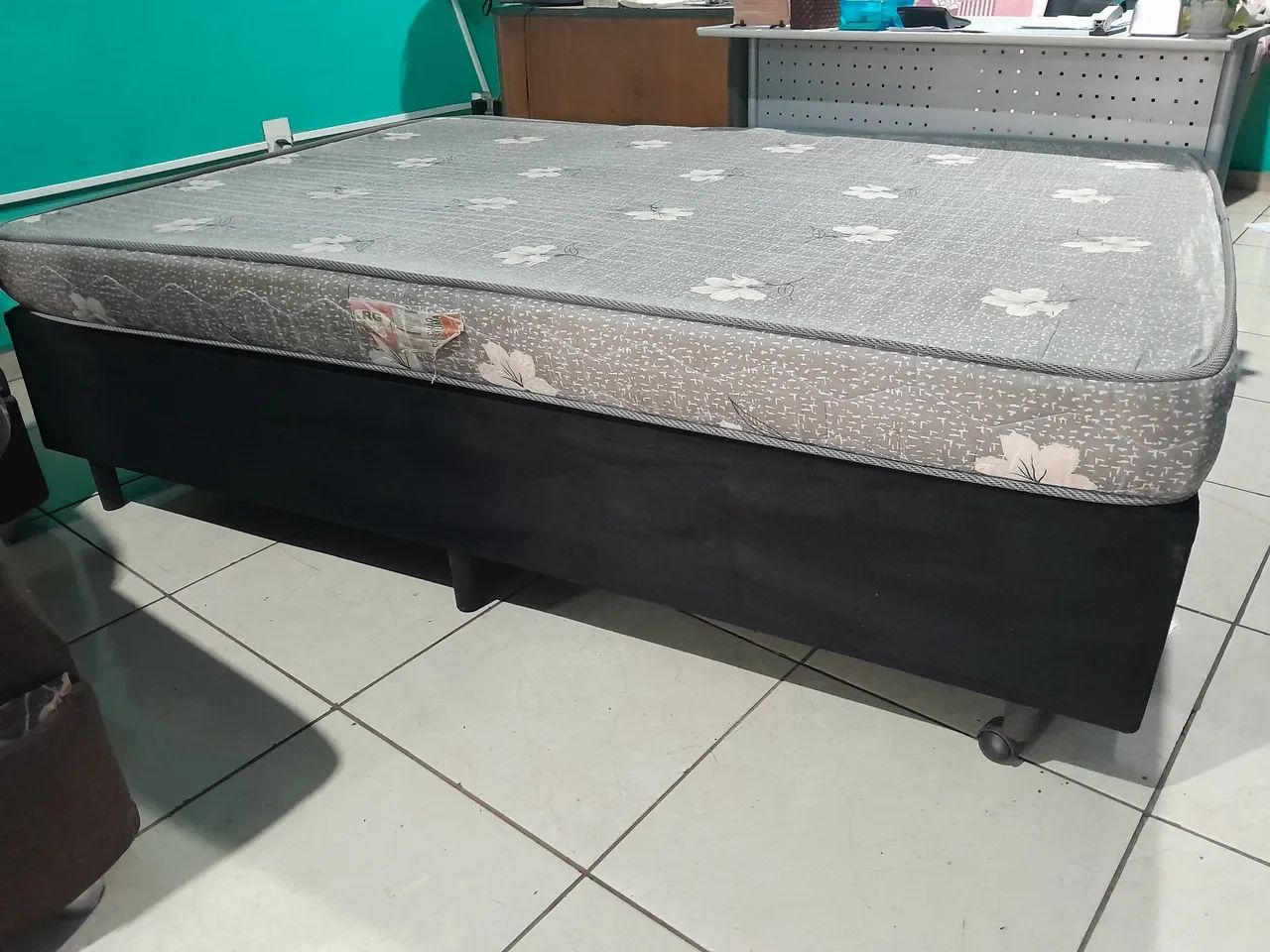 Cama Box Casal colchão espuma D 23 