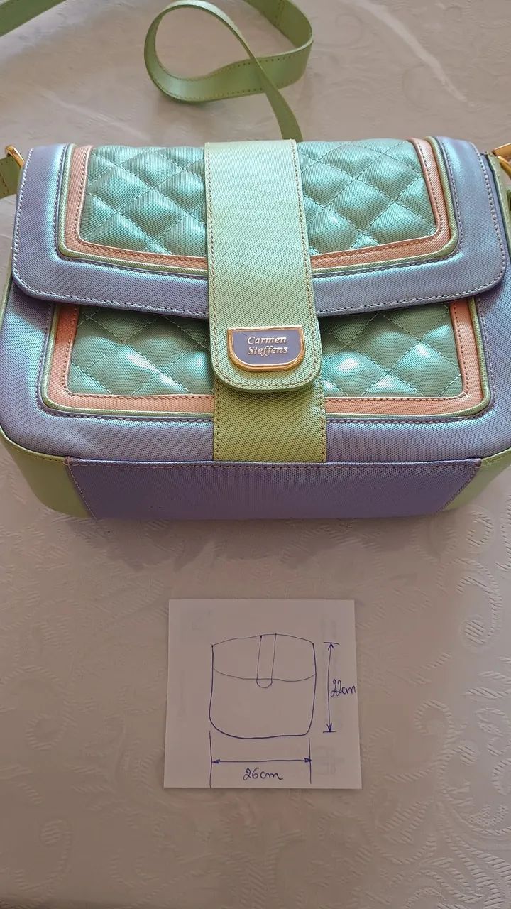 Bolsa Carmen Steffens verdadeira  - Foto 4
