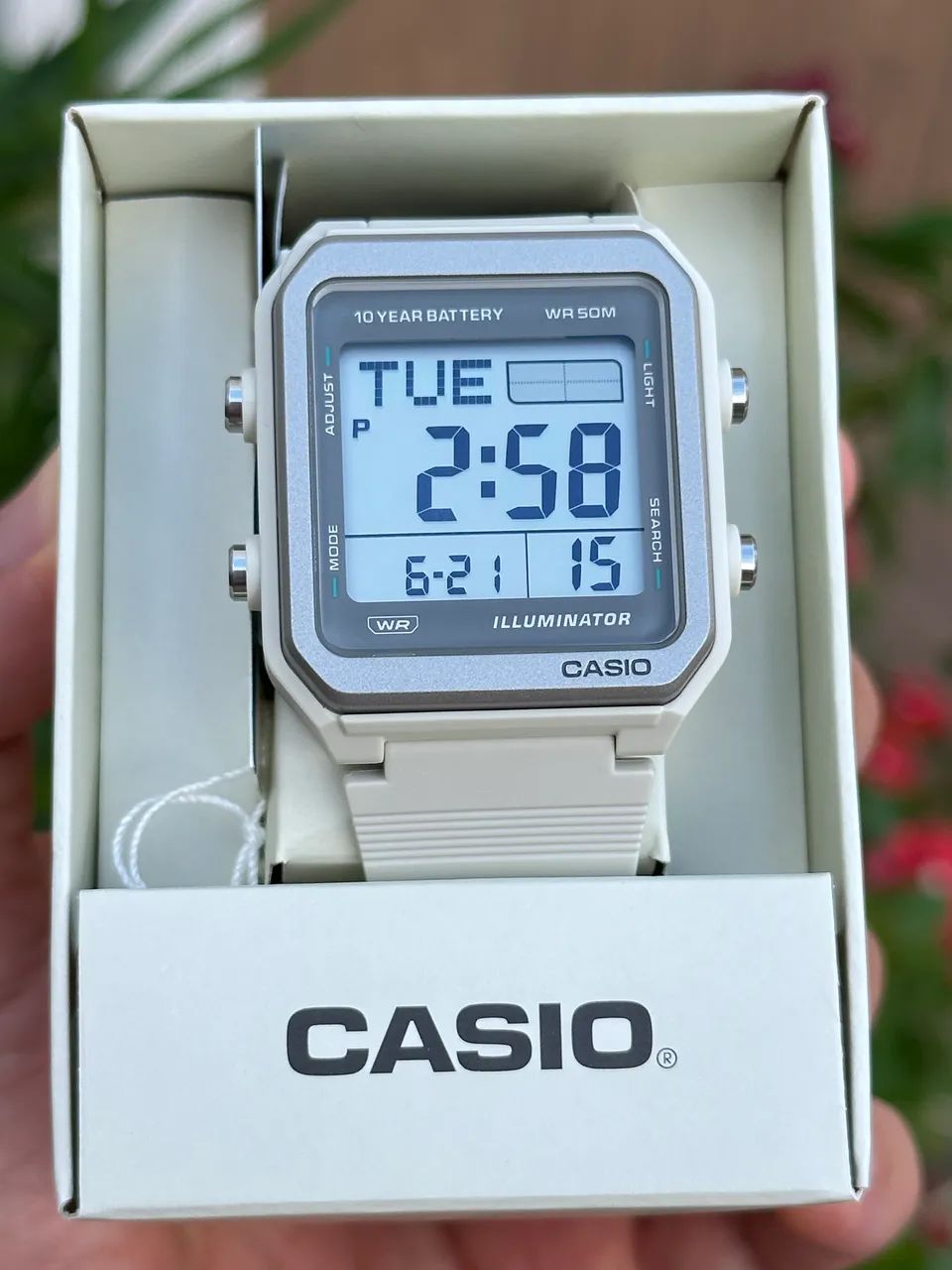 Relógio Casio W-221H branco polar novo 38mm - Foto 4