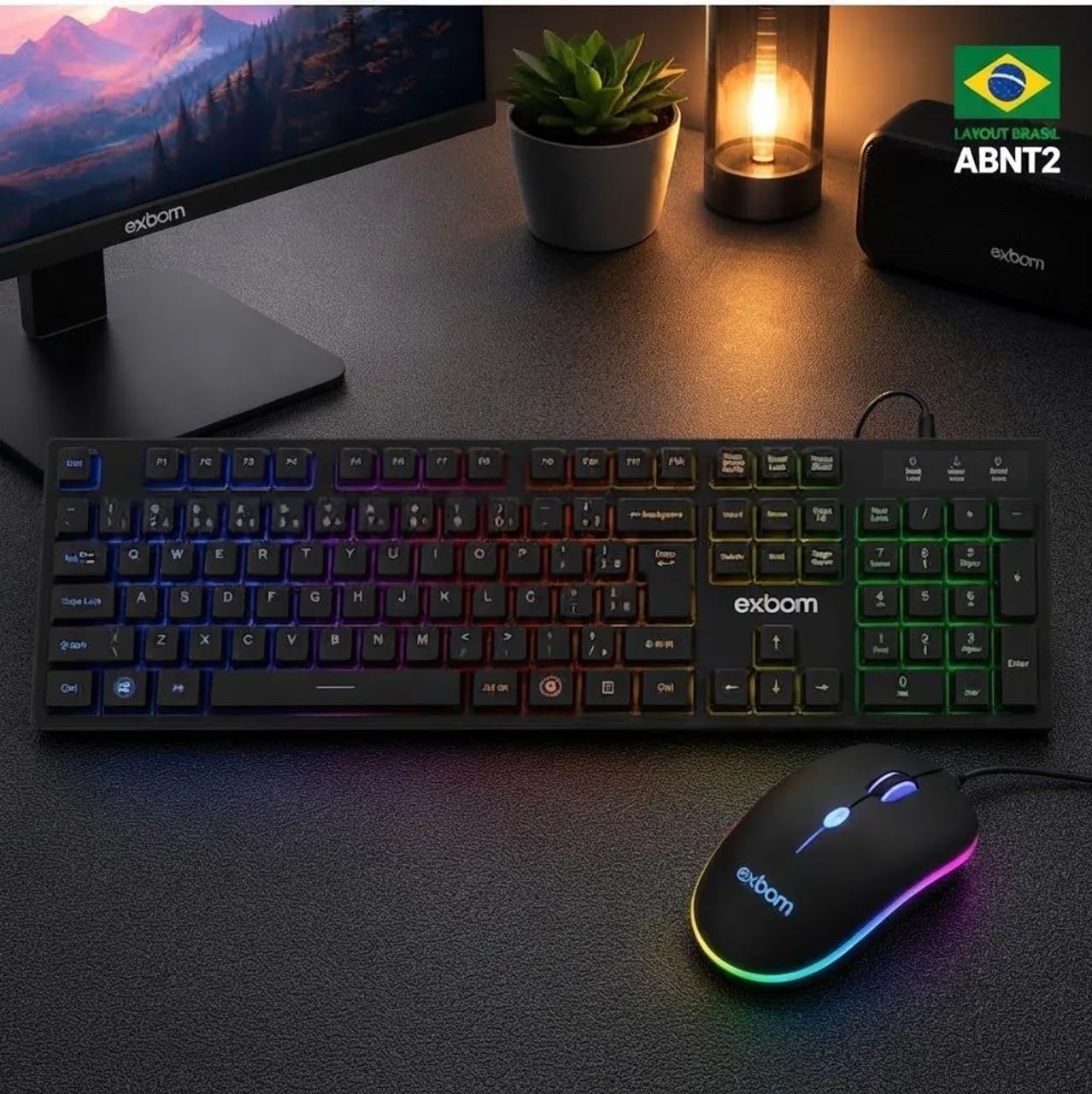 KIT TECLADO E MOUSE GAMER RGB/LED - Foto 2