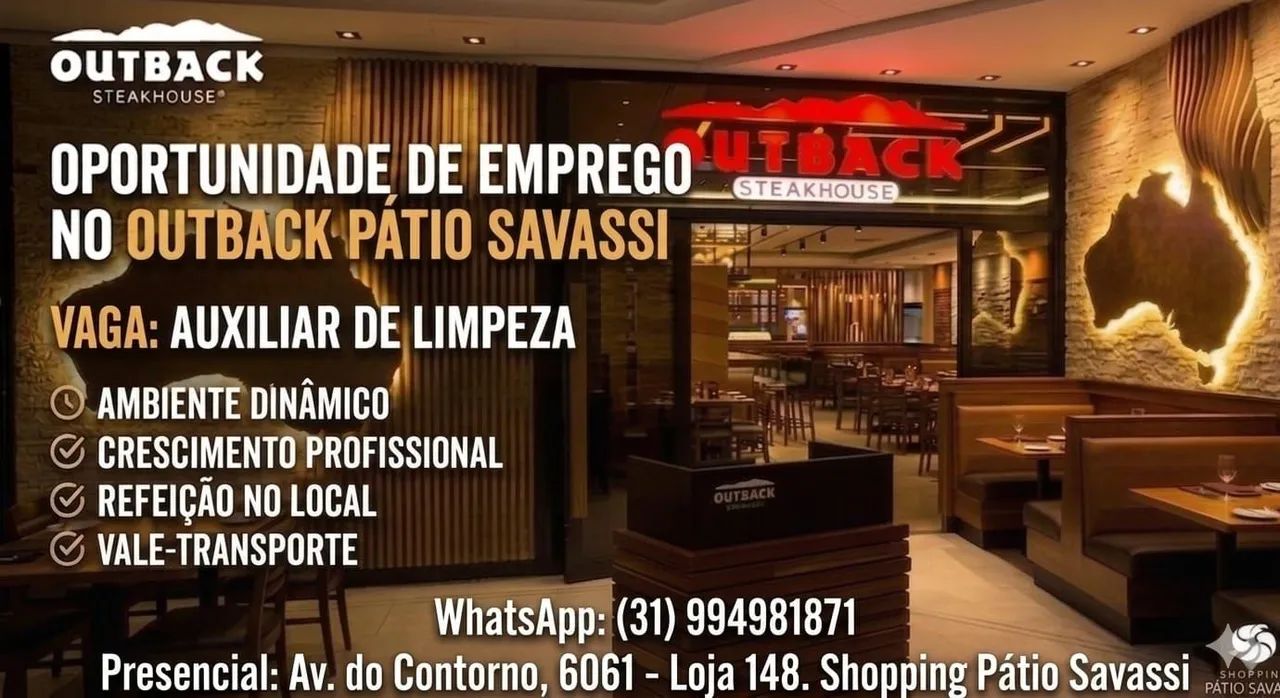 VAGAS DE EMPREGO EM RESTAURANTE 