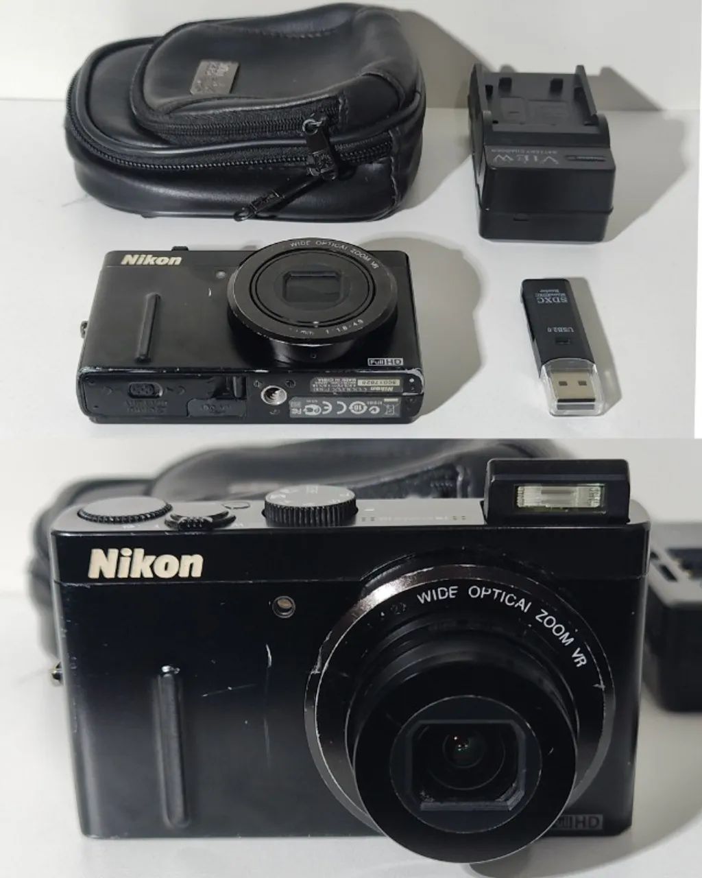 Câmera Digital Nikon P300 12.2MP 4.2x Full HD Preta com Acessórios