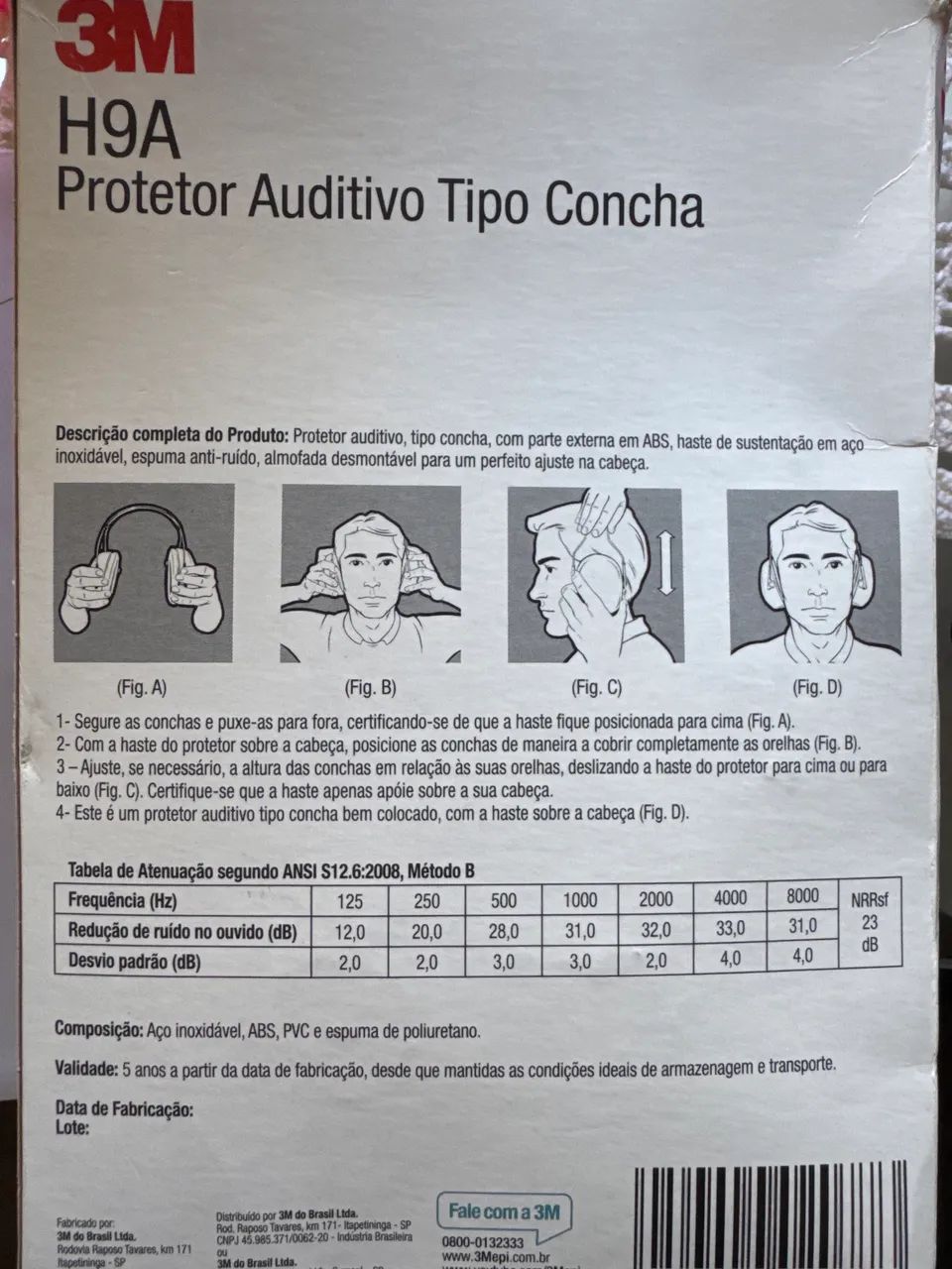 Protetor Auditivo tipo concha H9A 3M - Foto 2