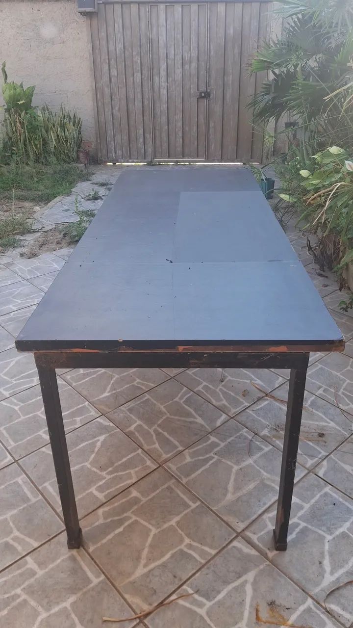 MESA TAMPO MADEIRA/ PÉS METALON  - Foto 2