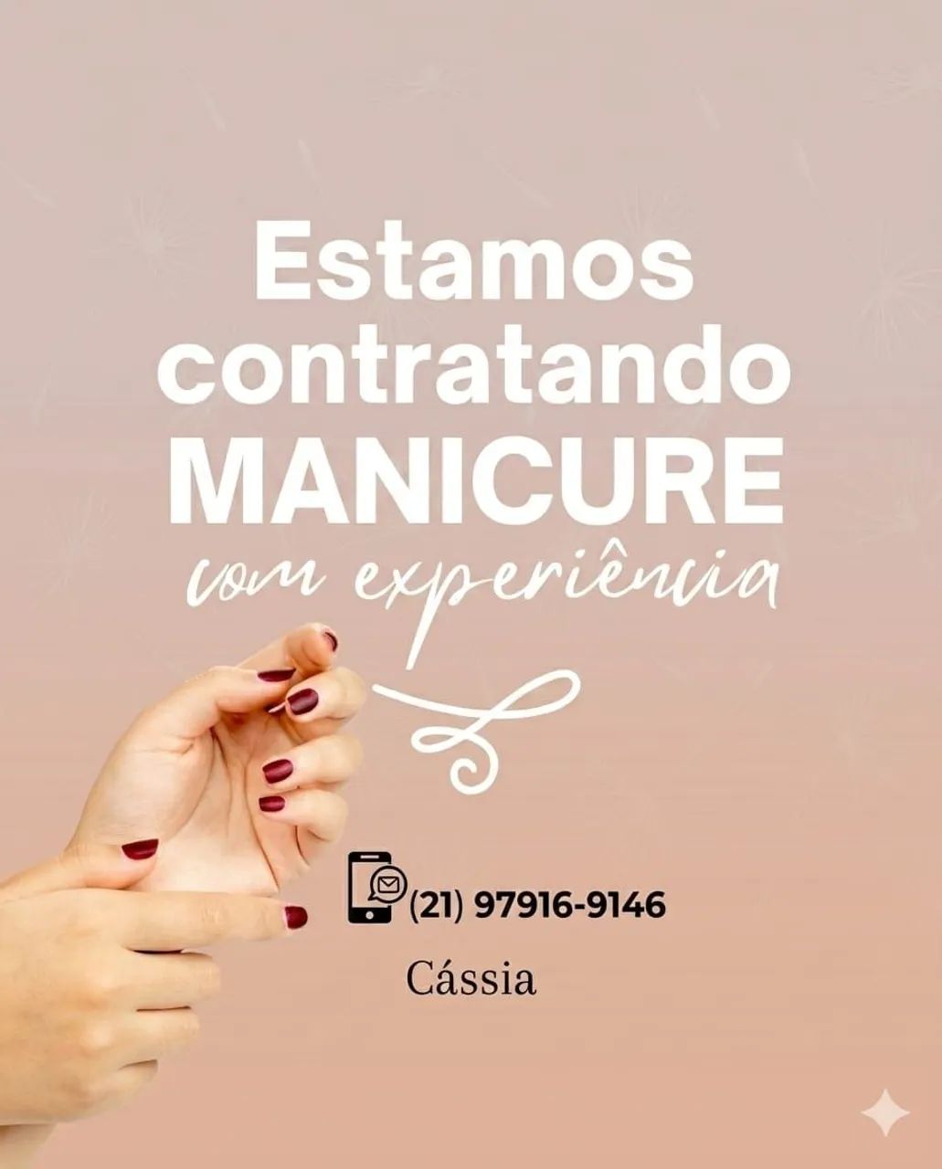 Vaga para manicure 