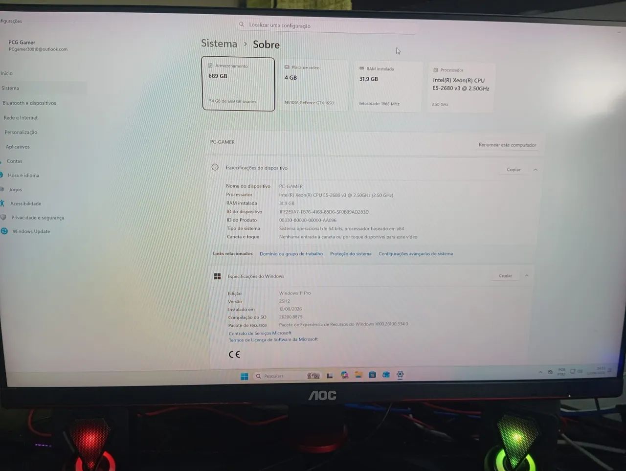 Pc gamer completo 32 GB de ram  - Foto 5