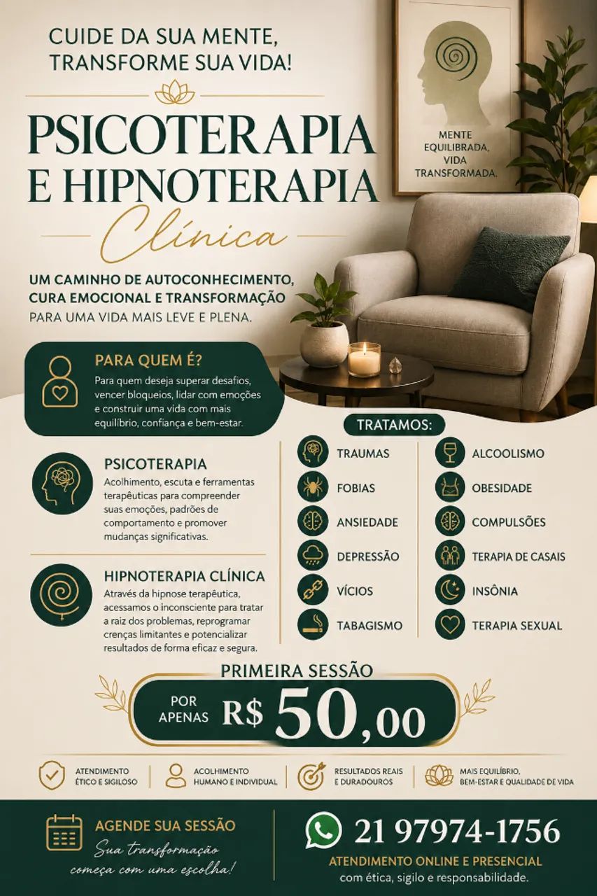Psicoterapia e Hipnoterapia Clínica 