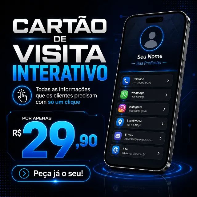 CARTÃO DE VISITAL DIGITAL INTERATIVO