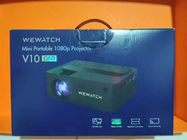 Projetor Wewatch V10 Pro HD 1080p Wi-Fi Bluetooth