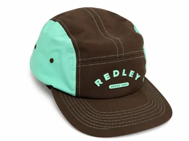Boné Redley Five Panel Marrom E Verde Água - Foto 3