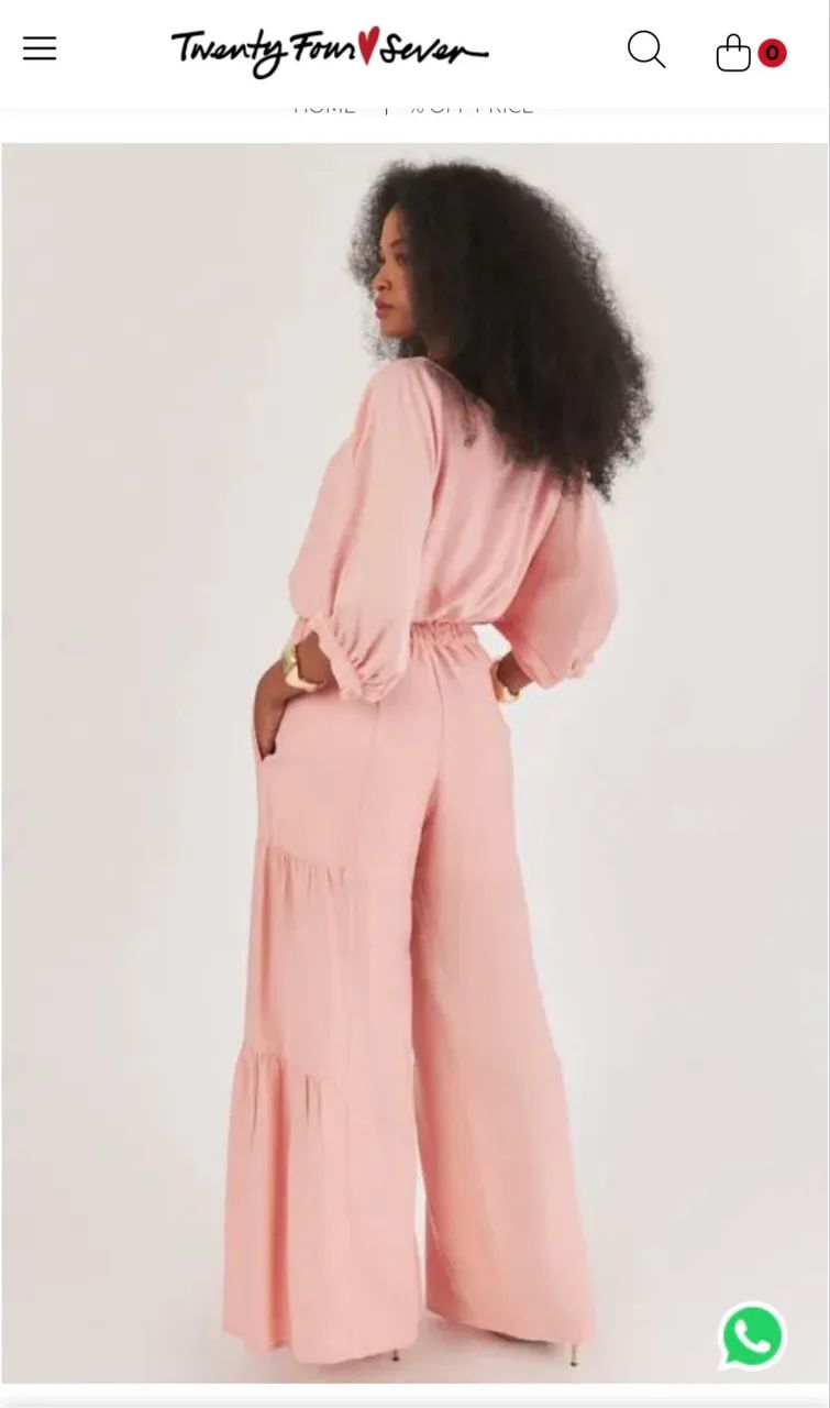 Calça alfaiataria pantalona com babados - Foto 3
