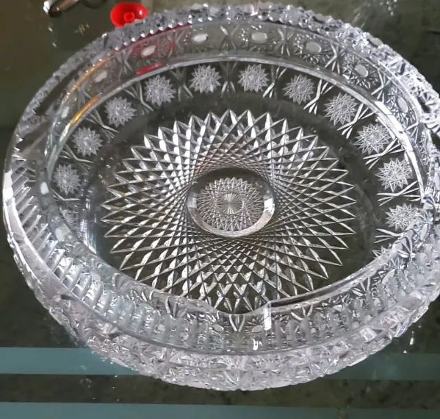 Cinzeiro grande em cristal ricamente lapidado - Foto 5