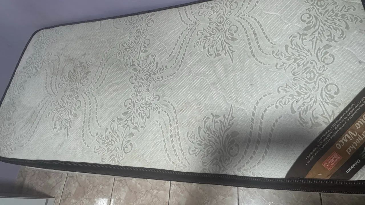Cama solteiro box + colchão ortobom viscoelastico com molas - Foto 3